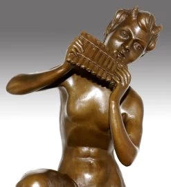 Art Deco Bronze Faun / Satyr/ Sitting Devil Plays A Panpipe. -Salvador Dali Shop 78 359300c1c446e7