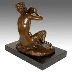 Art Deco Bronze Faun / Satyr/ Sitting Devil Plays A Panpipe. -Salvador Dali Shop 78 659300c1c846ff