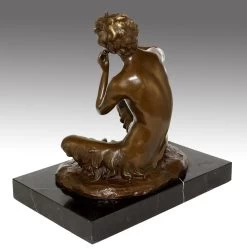 Art Deco Bronze Faun / Satyr/ Sitting Devil Plays A Panpipe. -Salvador Dali Shop 78 759300c1c9ff62