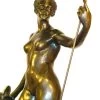 Large Sculpture Bronze - The Diana Goddes Of Hunt - Signed MC.