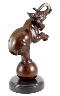 Bronze Animal Sculpture - Elephant On Ball - Sign. Bugatti -Salvador Dali Shop 823 6