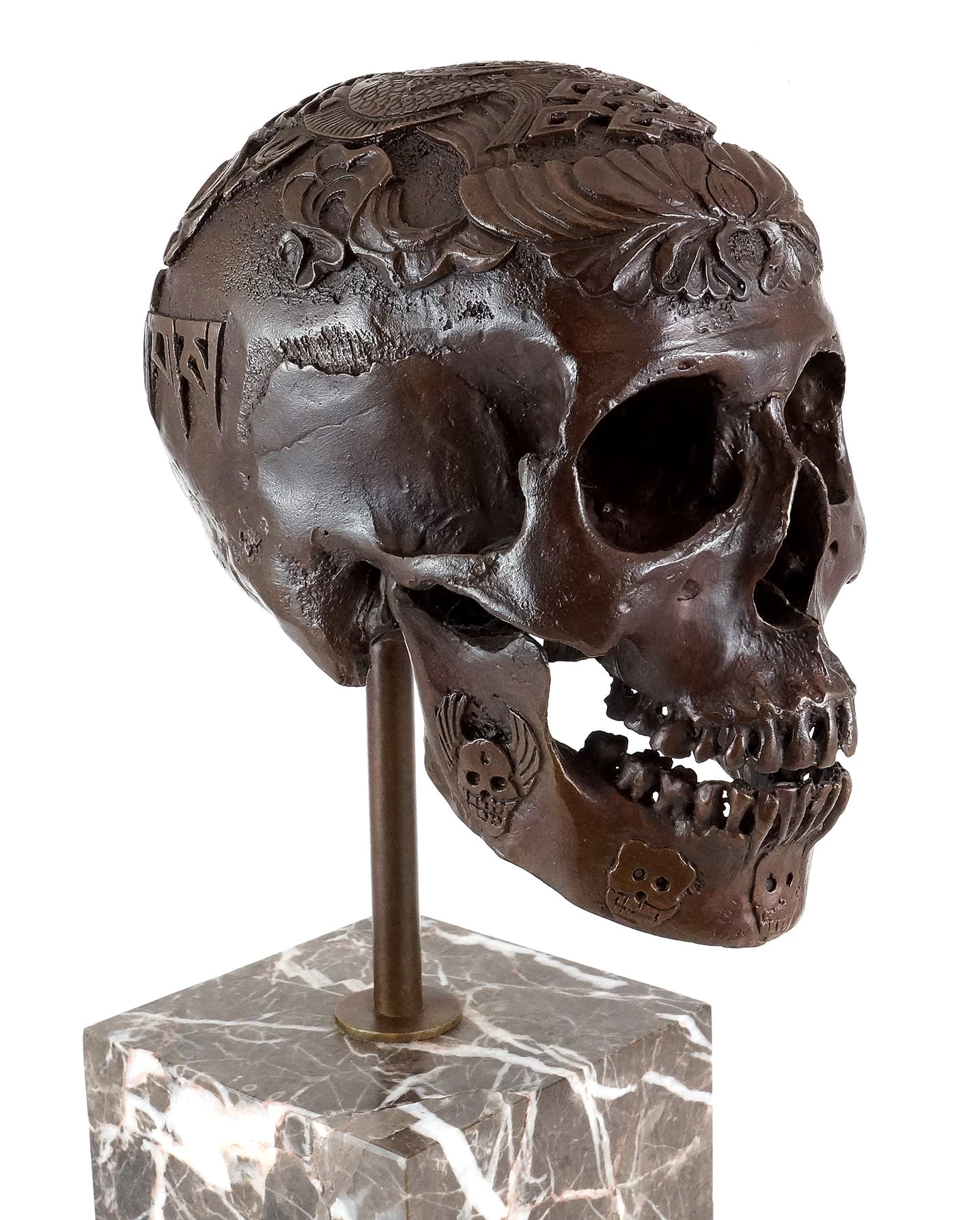 Contemporary Art - Bronze Ritual Skull - Stevens Signed 1 Contemporary Art - Bronze Ritual Skull - Stevens Signed