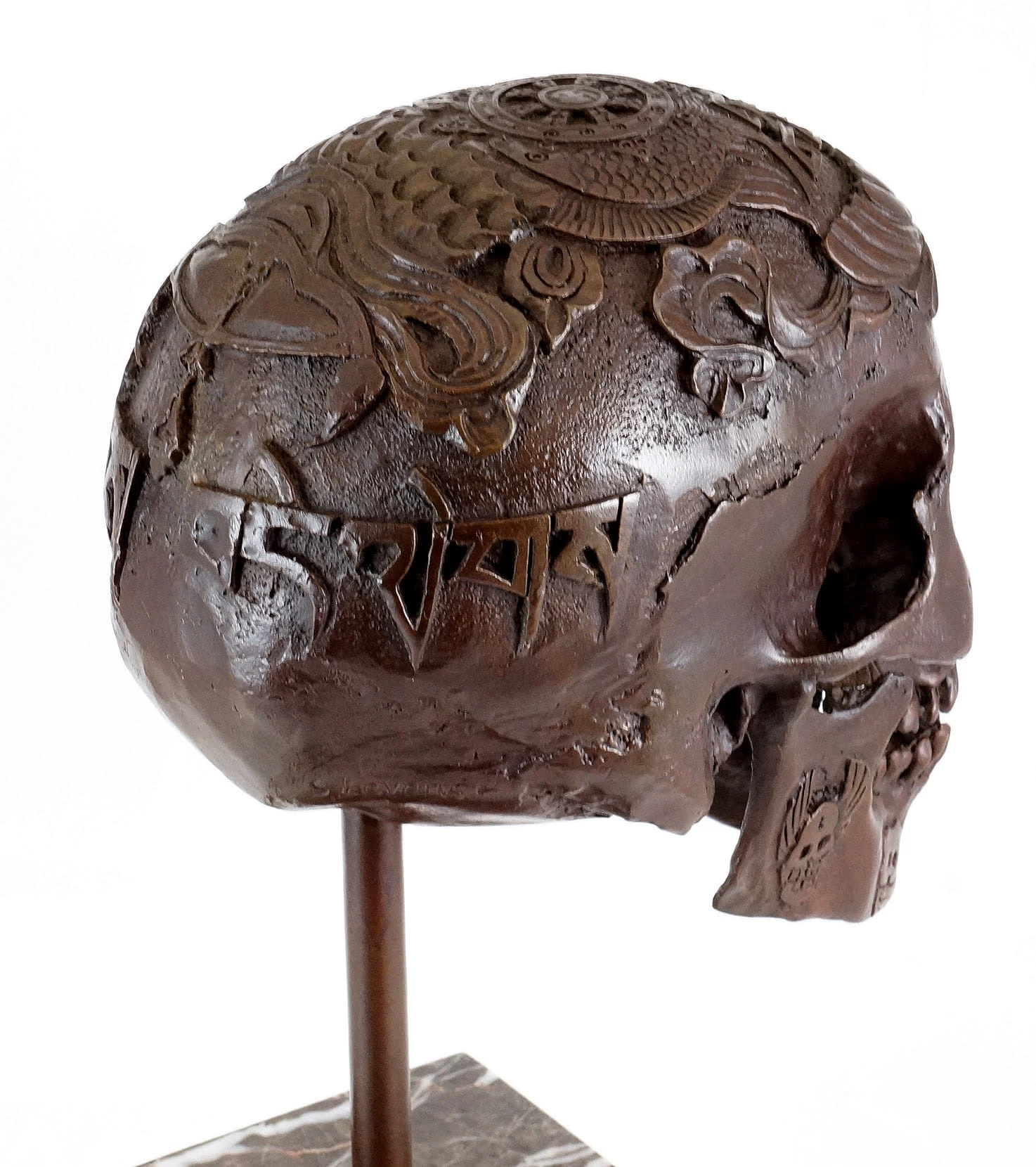 Contemporary Art - Bronze Ritual Skull - Stevens Signed 4 Contemporary Art - Bronze Ritual Skull - Stevens Signed - Image 4