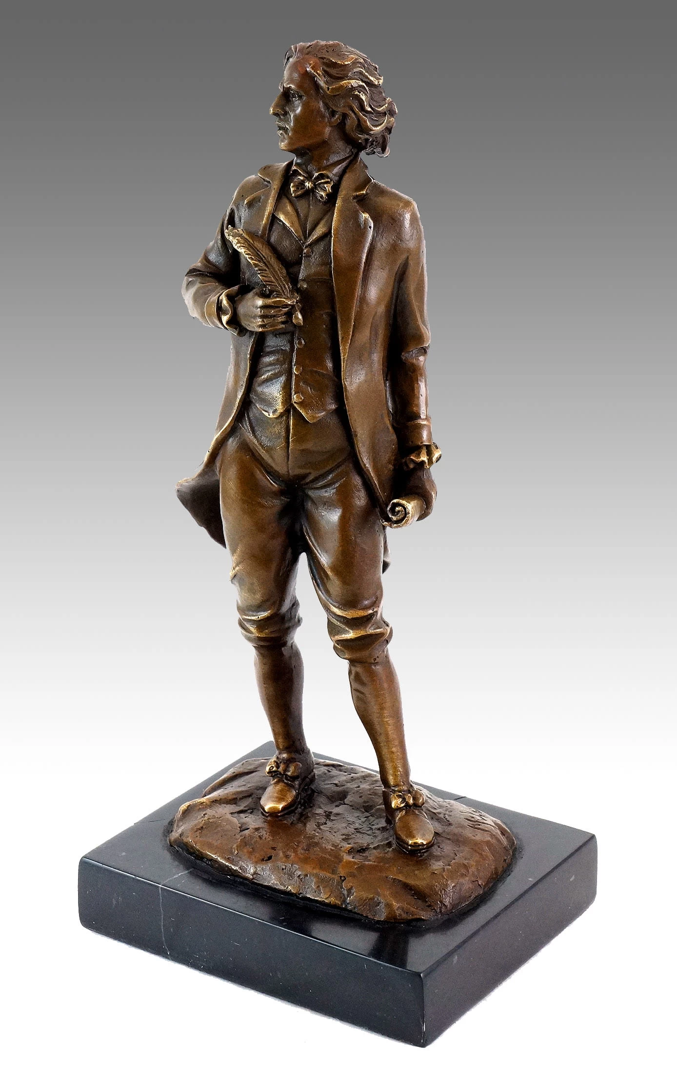 Bronze Figure - Composer Frédéric Chopin - Signed Milo 1 Bronze Figure - Composer Frédéric Chopin - Signed Milo