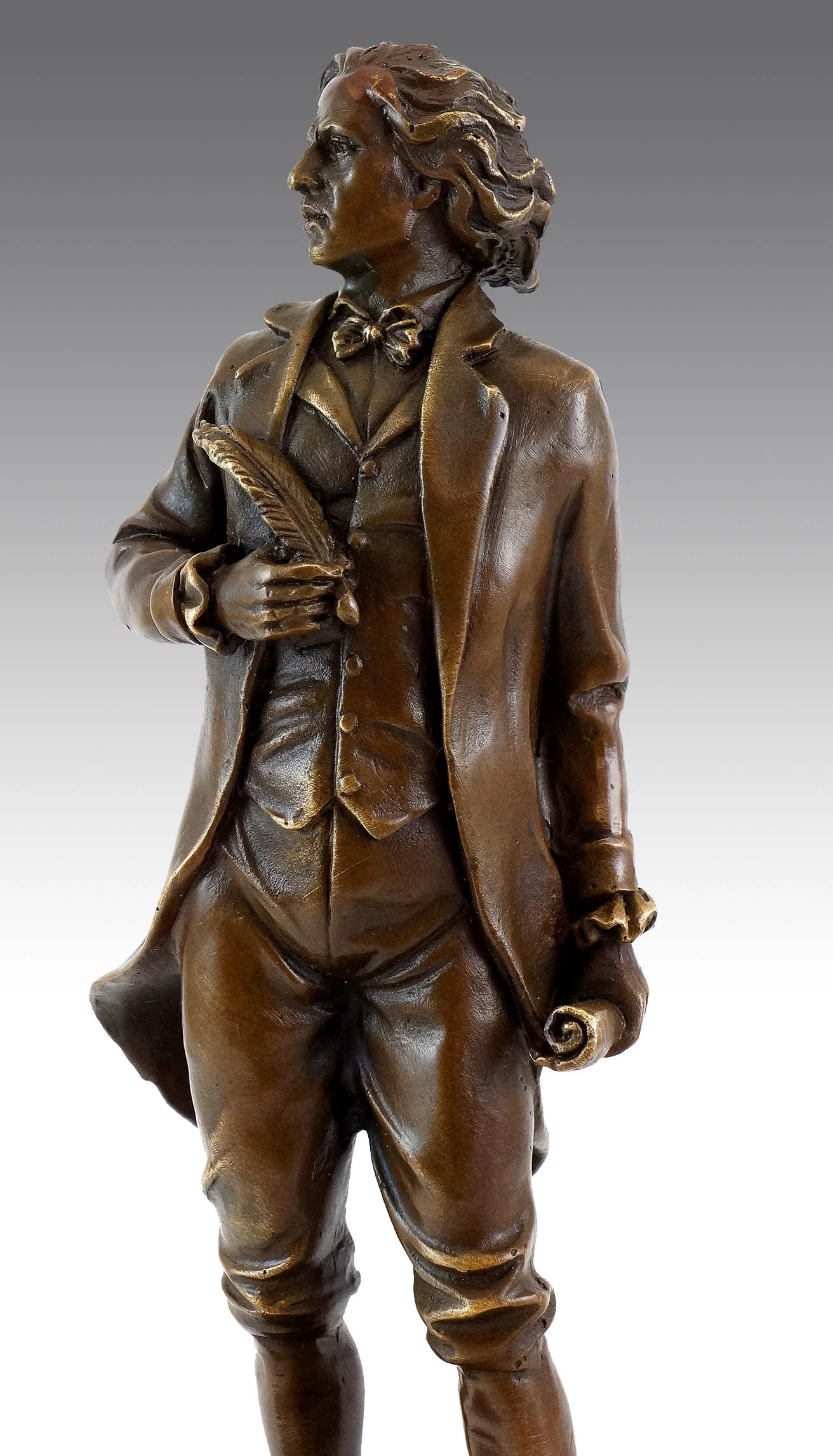 Bronze Figure - Composer Frédéric Chopin - Signed Milo 2 Bronze Figure - Composer Frédéric Chopin - Signed Milo - Image 2