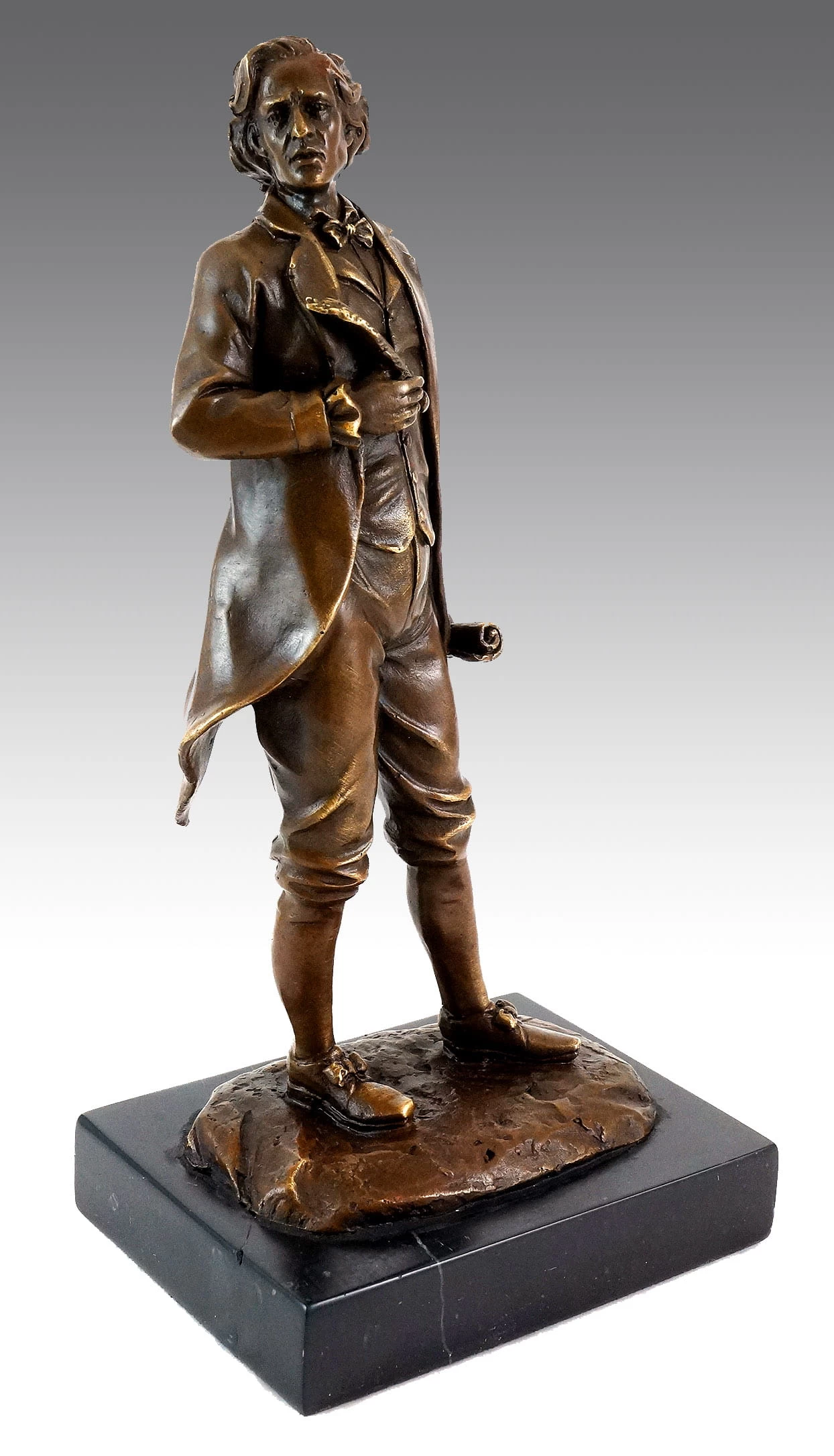 Bronze Figure - Composer Frédéric Chopin - Signed Milo 3 Bronze Figure - Composer Frédéric Chopin - Signed Milo - Image 3