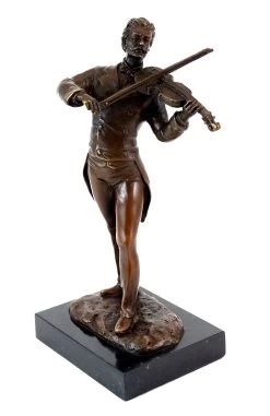 Bronze Figure - Composer Johann Strauss - Signed Milo