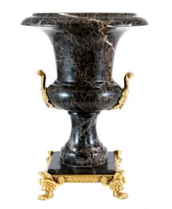 Art Deco Bronze - Marble Amphora / Vase - Signed By Milo