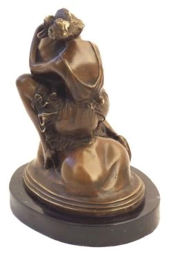 Art Deco Erotic Bronze On Marble Base Lady At Phallus, B. Zach -Salvador Dali Shop 83 359300a264e740