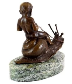 Child Bronze - Boy Riding A Snail - Art Nouveau - B. Zach -Salvador Dali Shop 841 559300c28cb7b4