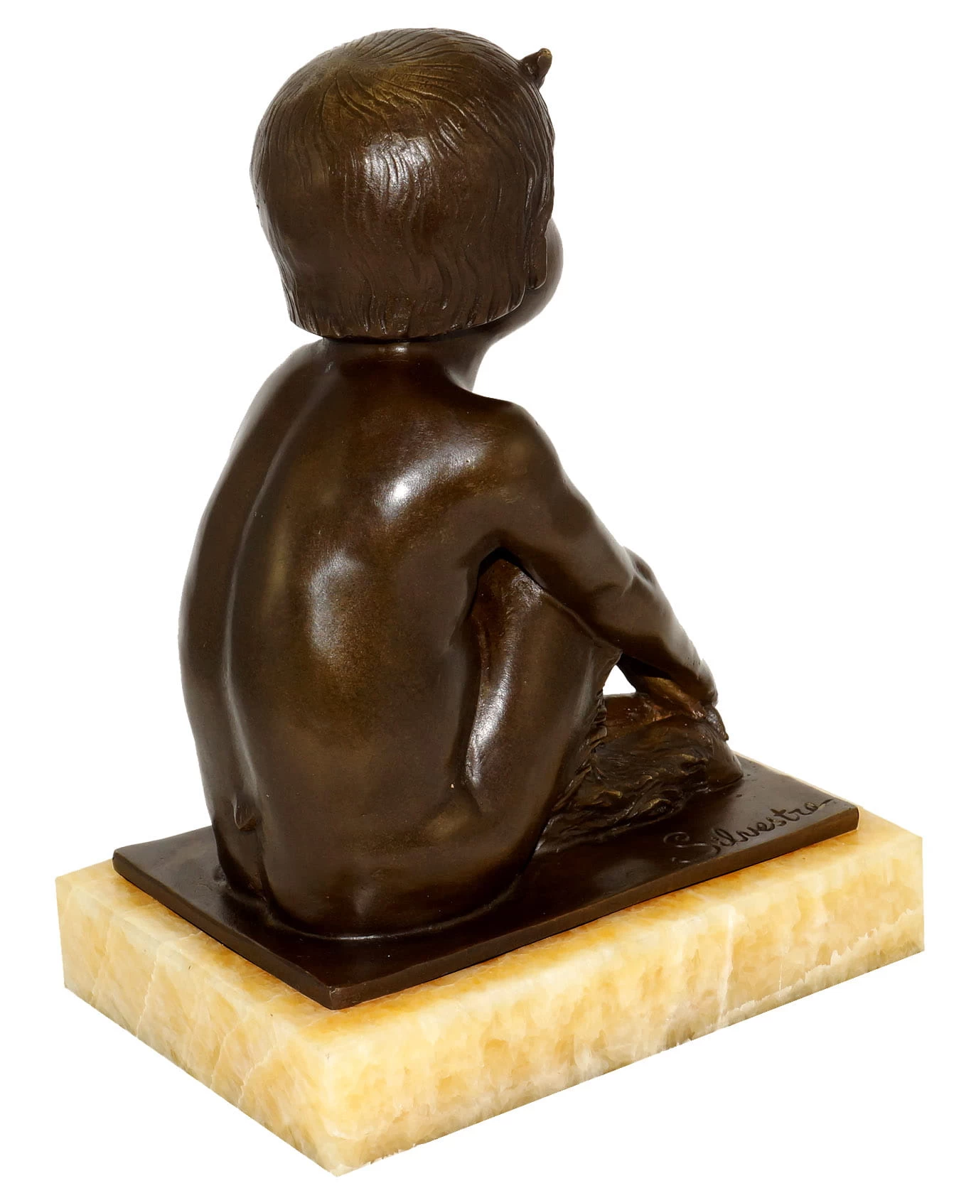 Art Deco Sculpture - Un Faune Assis (1930) - Satyr / Faun 4 Art Deco Sculpture - Un Faune Assis (1930) - Satyr / Faun - Image 4