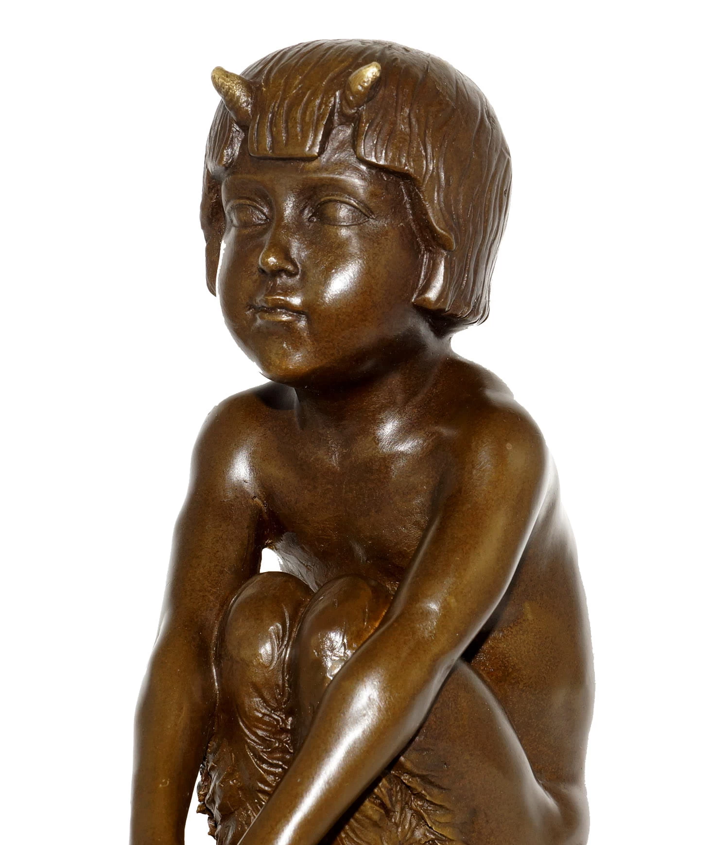 Art Deco Sculpture - Un Faune Assis (1930) - Satyr / Faun 6 Art Deco Sculpture - Un Faune Assis (1930) - Satyr / Faun - Image 6