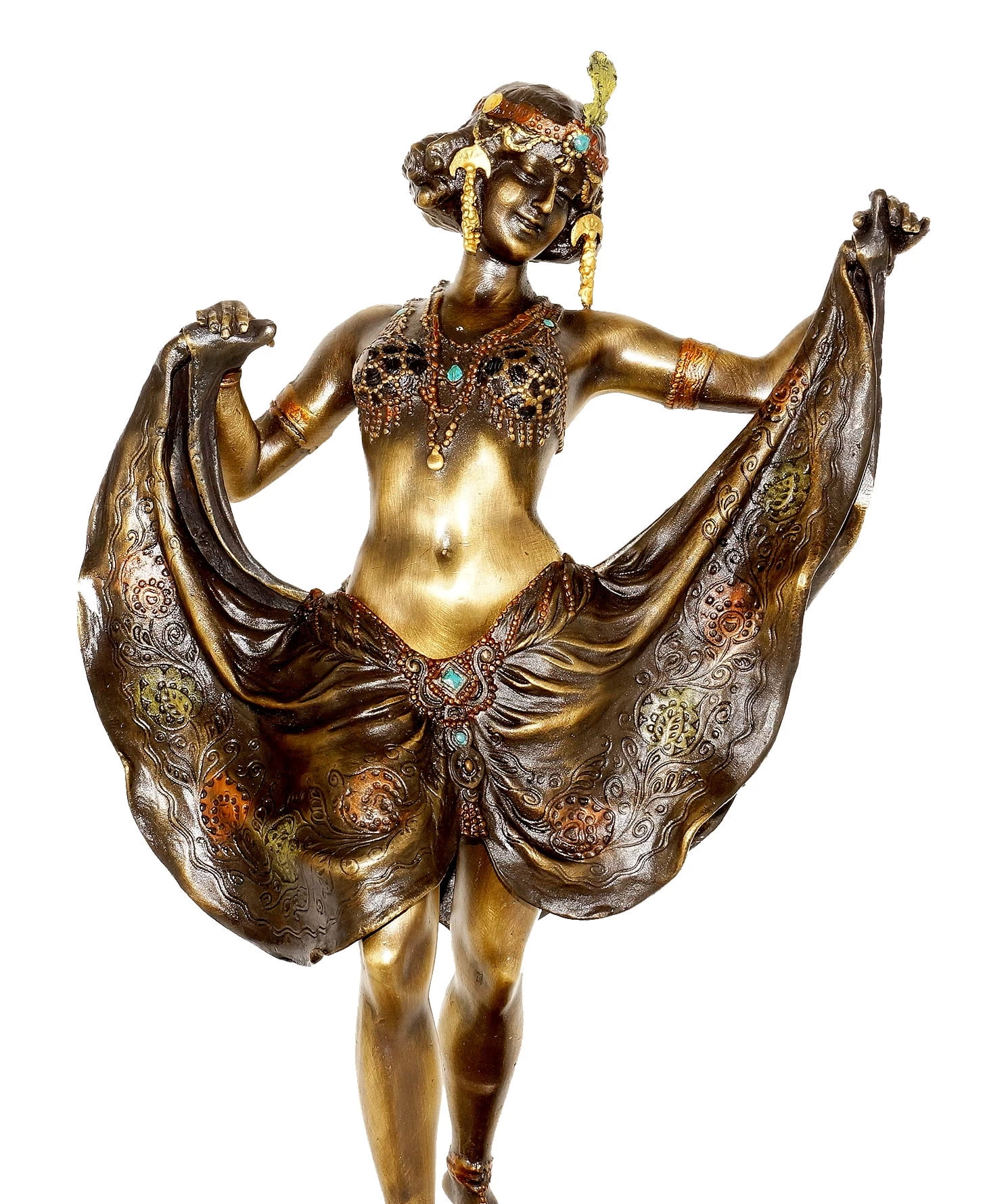 Vienna Bronze Figurine - Female Oriental Dancer - Bergmann Seal 1 Vienna Bronze Figurine - Female Oriental Dancer - Bergmann Seal