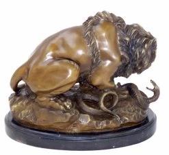 Lion Fights Against A Snake - Bronze Sculpture Signed A. Barye 8 Lion Fights Against A Snake - Bronze Sculpture Signed A. Barye -Salvador Dali Shop 84 359300a1fc4c5b