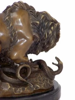 Lion Fights Against A Snake - Bronze Sculpture Signed A. Barye 9 Lion Fights Against A Snake - Bronze Sculpture Signed A. Barye -Salvador Dali Shop 84 459300a1faa465