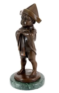 Art Nouveau Bronze - Rascal - Child Bronze - Sign. Lorenzl