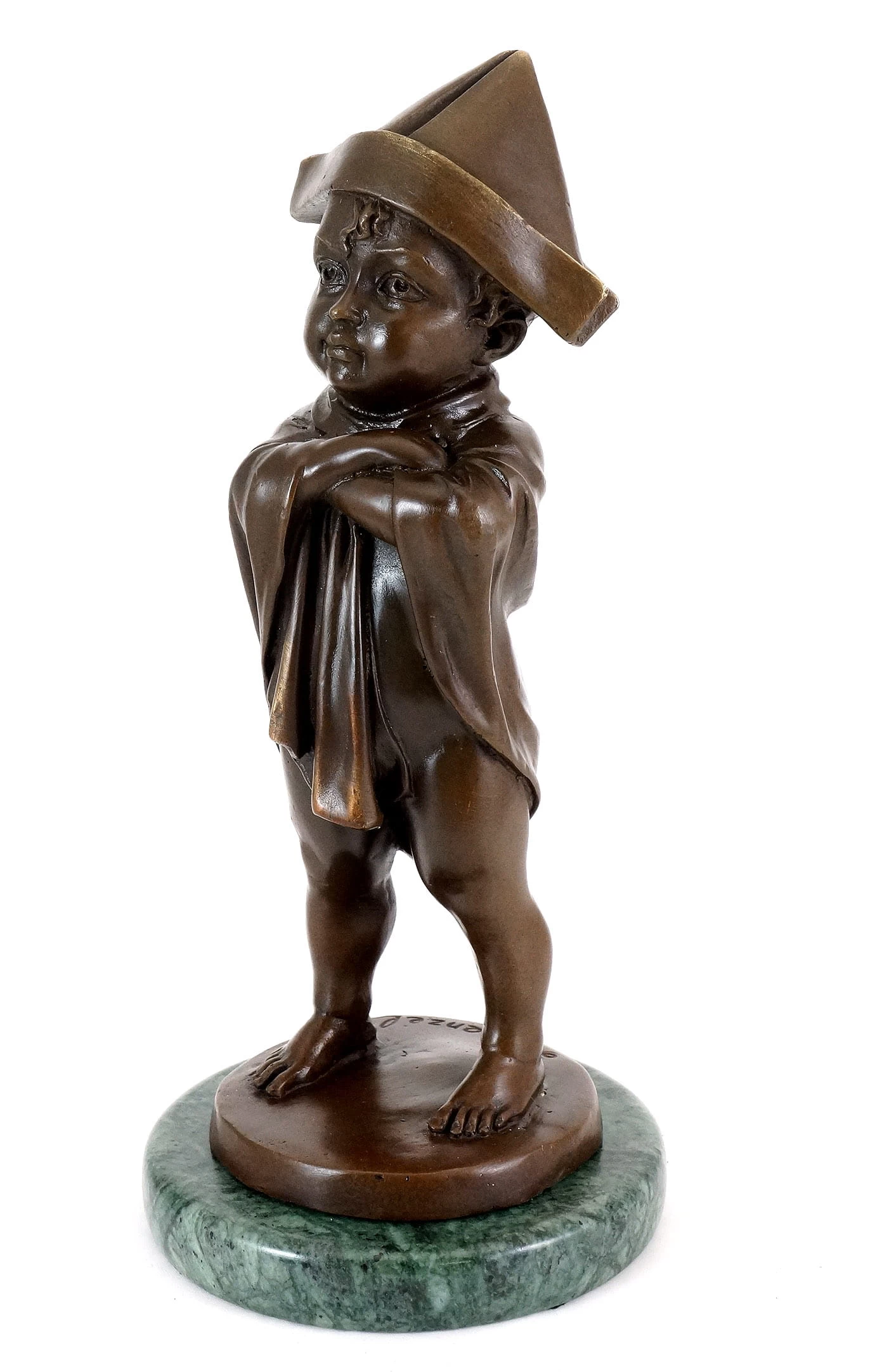 Art Nouveau Bronze - Rascal - Child Bronze - Sign. Lorenzl 1 Art Nouveau Bronze - Rascal - Child Bronze - Sign. Lorenzl