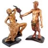 Erotic Vienna Bronze - Love-crazed Faun / Satyr - Two-piece