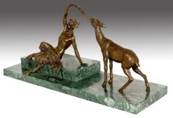 Vienna Bronze - Satyr Lures Deer - Signed Bouraine -Salvador Dali Shop 855 559300c33162b5
