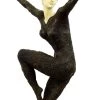 Tall Art Deco Sculpture - Female Dancer On Marble - Chiparus