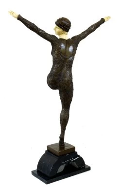 Tall Art Deco Sculpture - Female Dancer On Marble - Chiparus 9 Tall Art Deco Sculpture - Female Dancer On Marble - Chiparus -Salvador Dali Shop 861 459300c3726d85