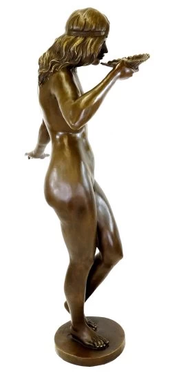 Girl Drinking From A Shell - Art Nouveau Bronze - E. McCartan -Salvador Dali Shop 864 359300c3f43535