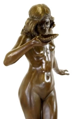 Girl Drinking From A Shell - Art Nouveau Bronze - E. McCartan -Salvador Dali Shop 864 659300c3f89b99