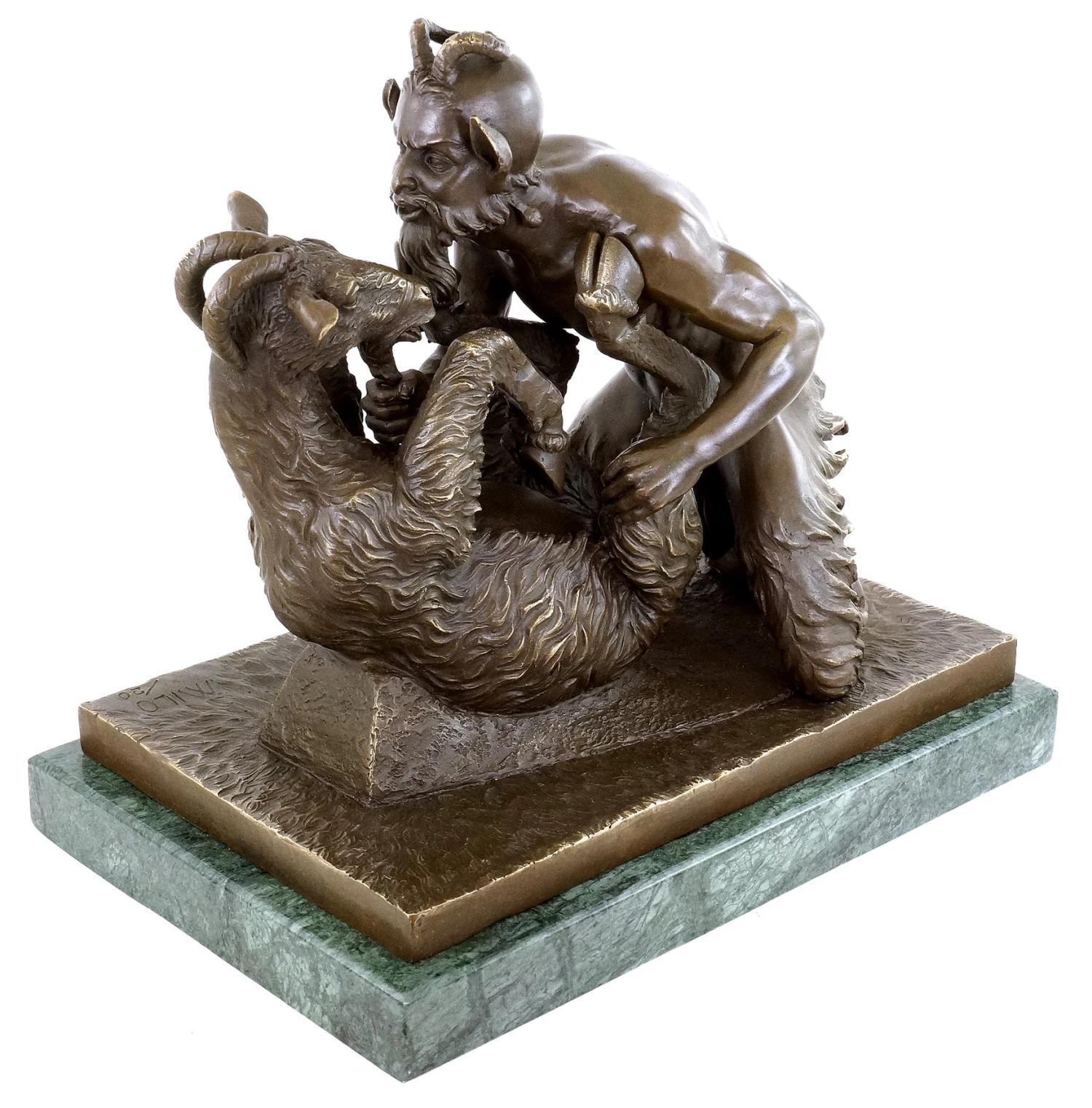 Pan And The Goat - Erotic Bronze - Signed By Milo 1 Pan And The Goat - Erotic Bronze - Signed By Milo