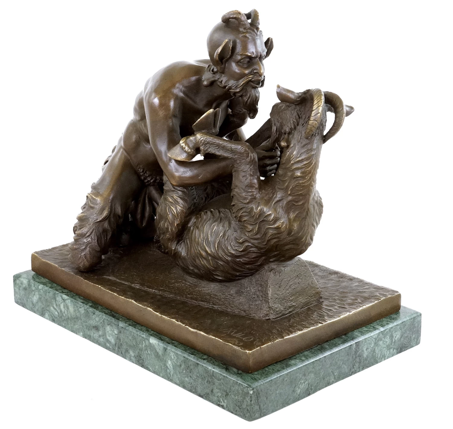 Pan And The Goat - Erotic Bronze - Signed By Milo 5 Pan And The Goat - Erotic Bronze - Signed By Milo - Image 5