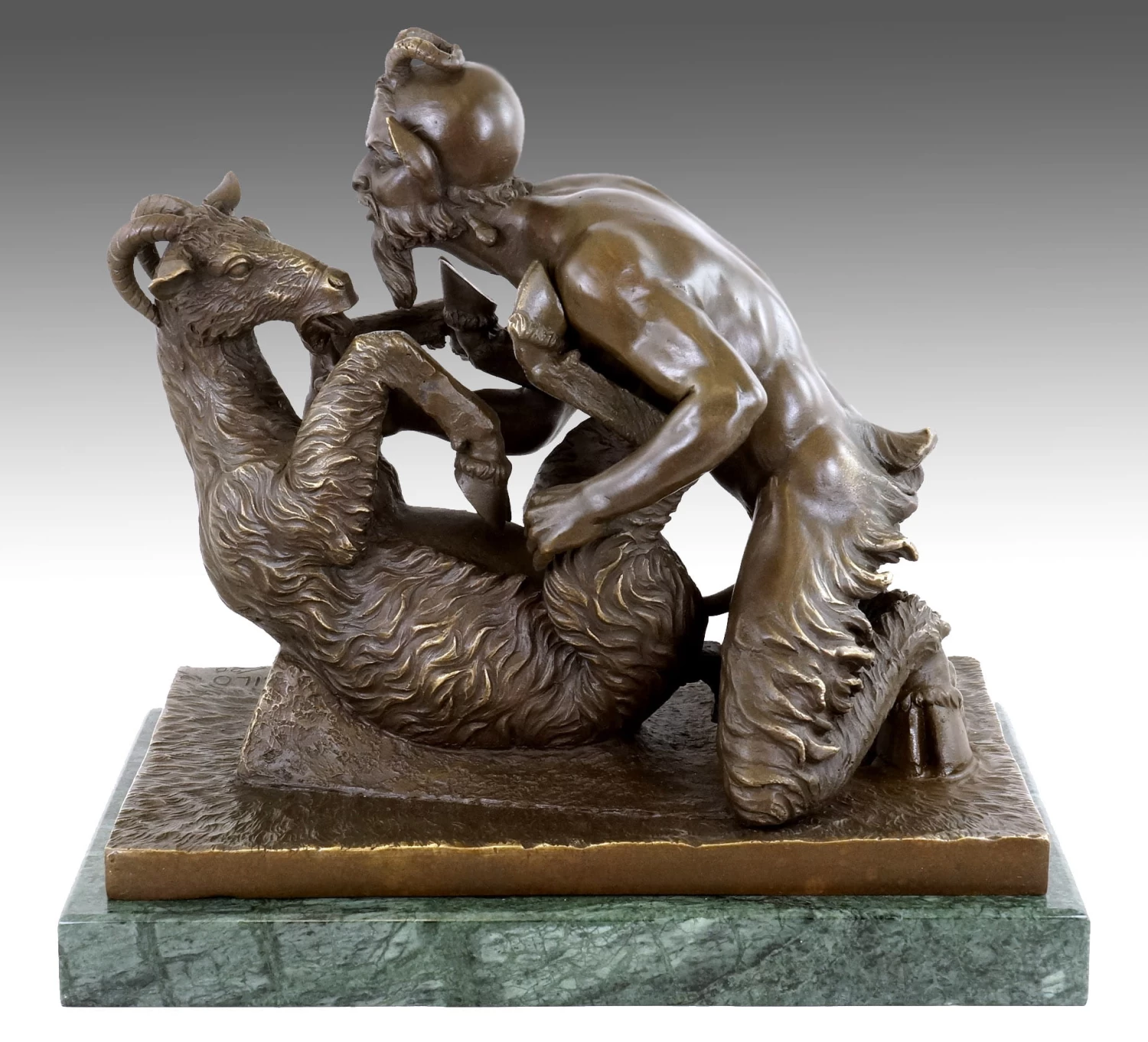 Pan And The Goat - Erotic Bronze - Signed By Milo 7 Pan And The Goat - Erotic Bronze - Signed By Milo - Image 7
