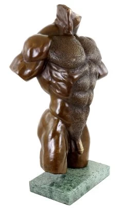 Muscular Male Torso - Bronze Erotic Nude - M.Nick