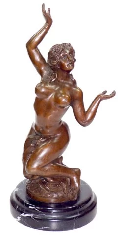 Art Nouveau Nude Bronze - The Slave - On Marble Base Sign. Milo -Salvador Dali Shop 86 259300a34aa454