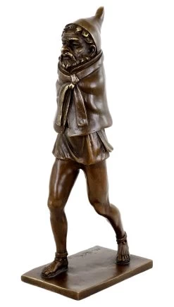 Priapus God Of Fertility - Erotic Bronze Figurine In Two Parts