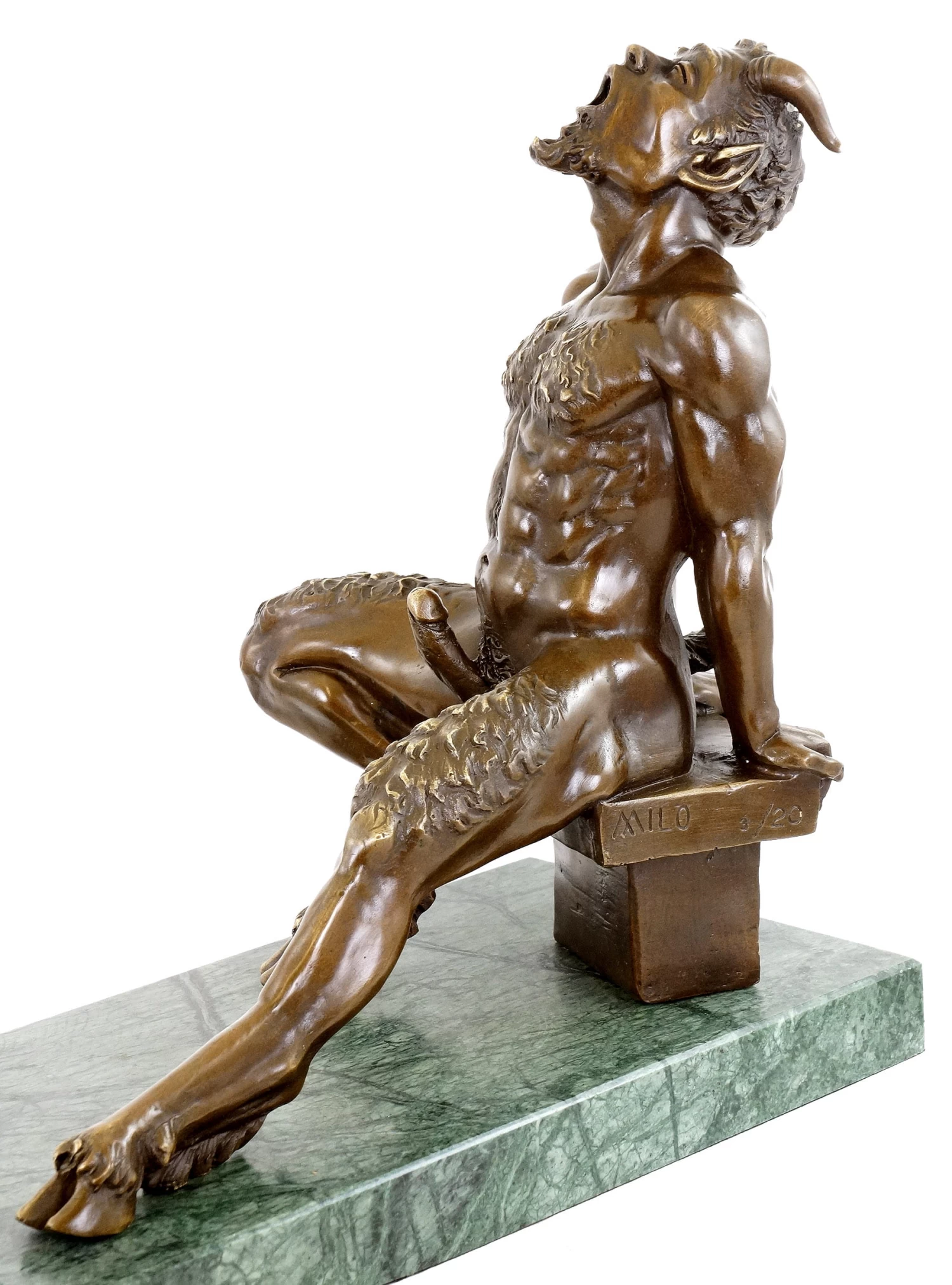 Lustful Faun - Bronze Erotic Nude - Signed Milo 2 Lustful Faun - Bronze Erotic Nude - Signed Milo - Image 2