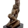 Woman On Giant Phallus - Bronze Erotic Nude - M. Nick