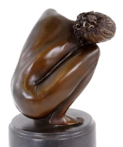 Erotic Nude Bronze Figurine - The Squatting Woman - Sign. Milo -Salvador Dali Shop 884 5