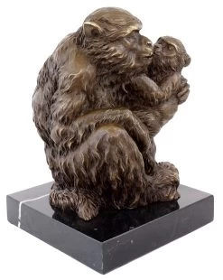 Bronze Mother Monkey With Her Young - Animal Sculpture - Signed -Salvador Dali Shop 885 359300c4ee077d