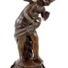 Art Nouveau Bronze Sculpture- Fairy With Birds - Sign. Moreau