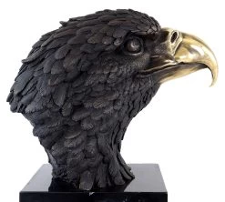 XXL Bronze Animal Sculpture - Sea Eagle On Marble - Sign. Milo -Salvador Dali Shop 887 459300c509ecf9