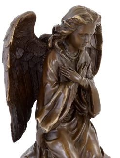 Art Nouveau Bronze Statue - Praying Mourning Angel - Sign. Milo -Salvador Dali Shop 890 459300c52ad26b