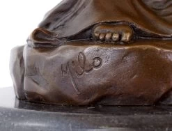 Art Nouveau Bronze Statue - Praying Mourning Angel - Sign. Milo -Salvador Dali Shop 890 759300c530412e