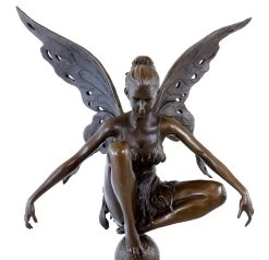 Fairy Bronze - Playing Bronze Fairy - Sign. Césaro
