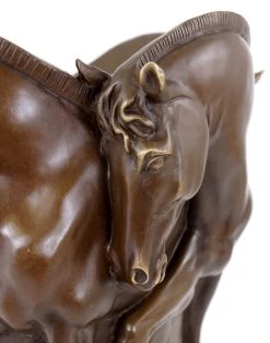 Horse Bronze Statue - Horse Bronze Vase - Signed Milo