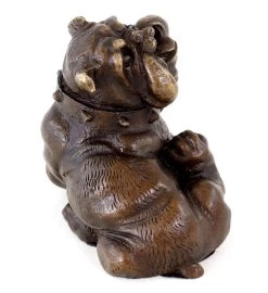 Bronze Animal Sculpture - Scratching English Bulldog - Viennese -Salvador Dali Shop 900 359300c5a02eca