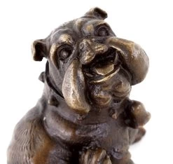 Bronze Animal Sculpture - Scratching English Bulldog - Viennese -Salvador Dali Shop 900 459300c5a19f62