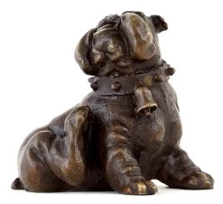 Bronze Animal Sculpture - Scratching English Bulldog - Viennese -Salvador Dali Shop 900 659300c5a4d788