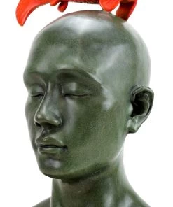 Modern Bronze Figurine - Man With Lucky Koi - Signed Martin Klein -Salvador Dali Shop 901 459300c5b18f01