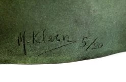 Modern Bronze Figurine - Man With Lucky Koi - Signed Martin Klein -Salvador Dali Shop 901 7