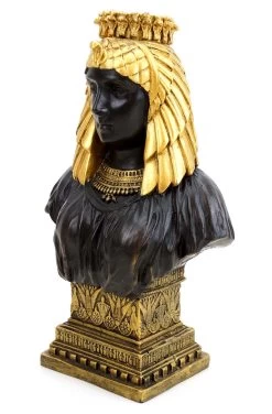 Egyptian Cleopatra Bust - Greek Statue - Signed Milo