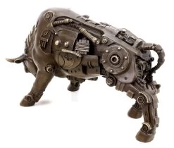 Contemporary Art - Steam Punk Bull - Bronze Bull - Martin Klein